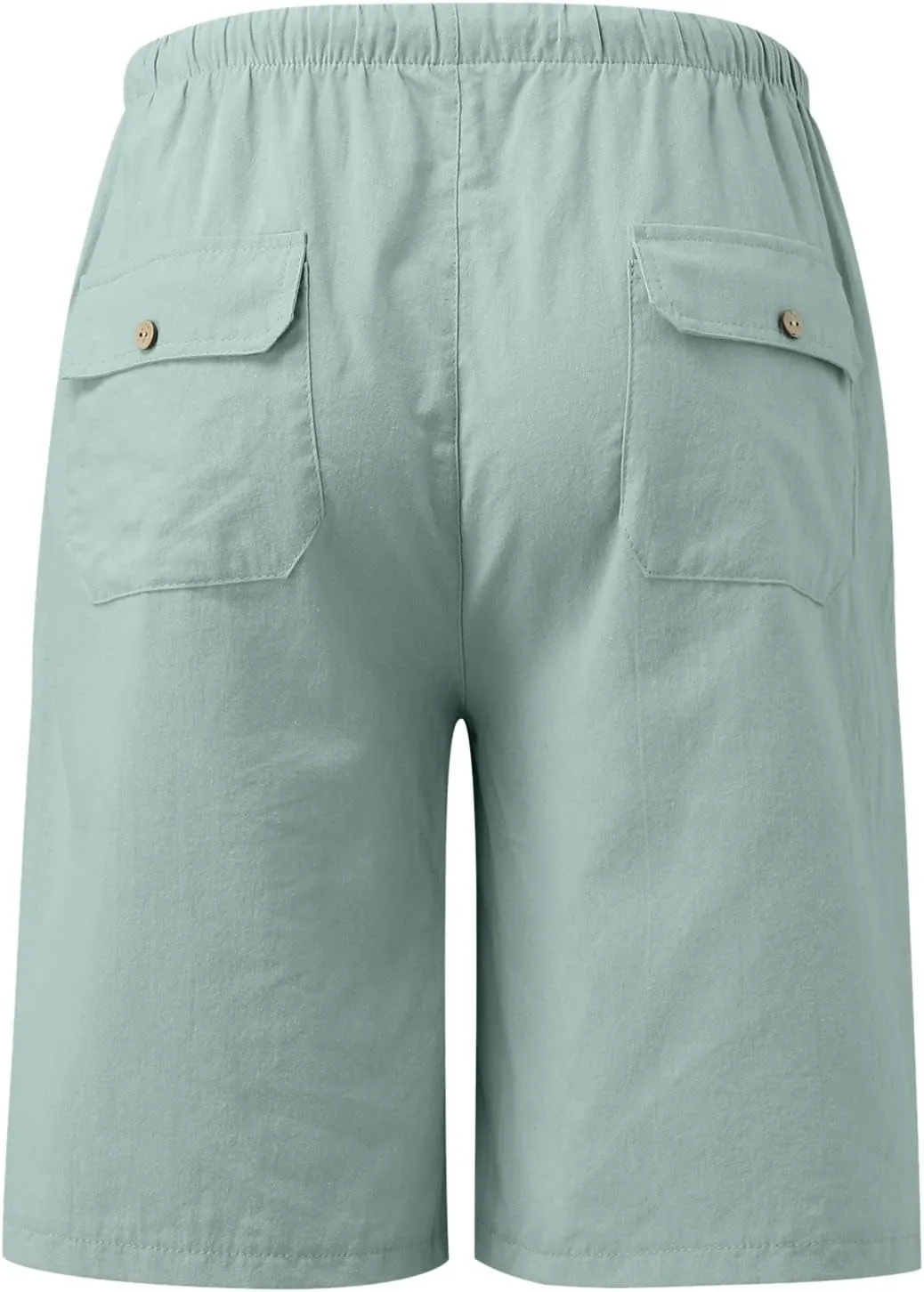 2024 Women's Drawstring Waist Shorts Summer Casual Short Length Pants Solid Straight Legs All-Match Walking Cycling Shorts