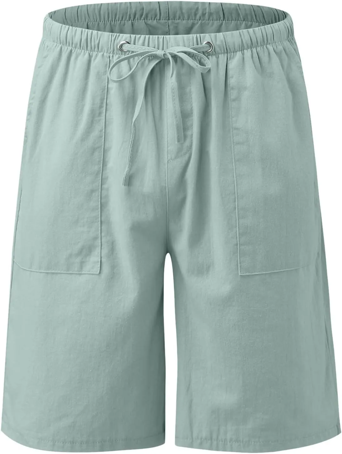 2024 Women's Drawstring Waist Shorts Summer Casual Short Length Pants Solid Straight Legs All-Match Walking Cycling Shorts