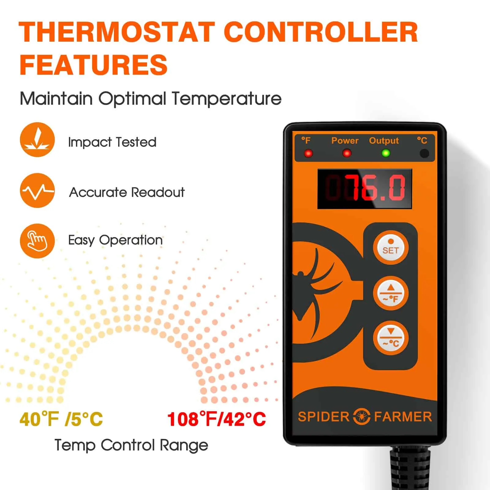 48 X 20cm Seedling Heat Mat With Temperature Control | Spider Farmer