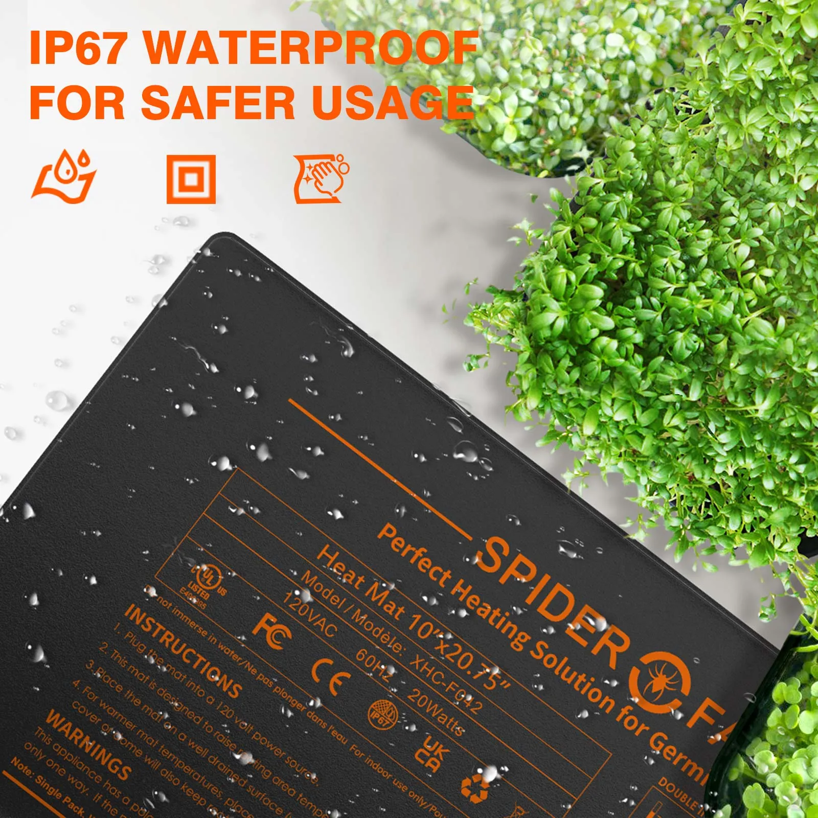 48 X 20cm Seedling Heat Mat With Temperature Control | Spider Farmer