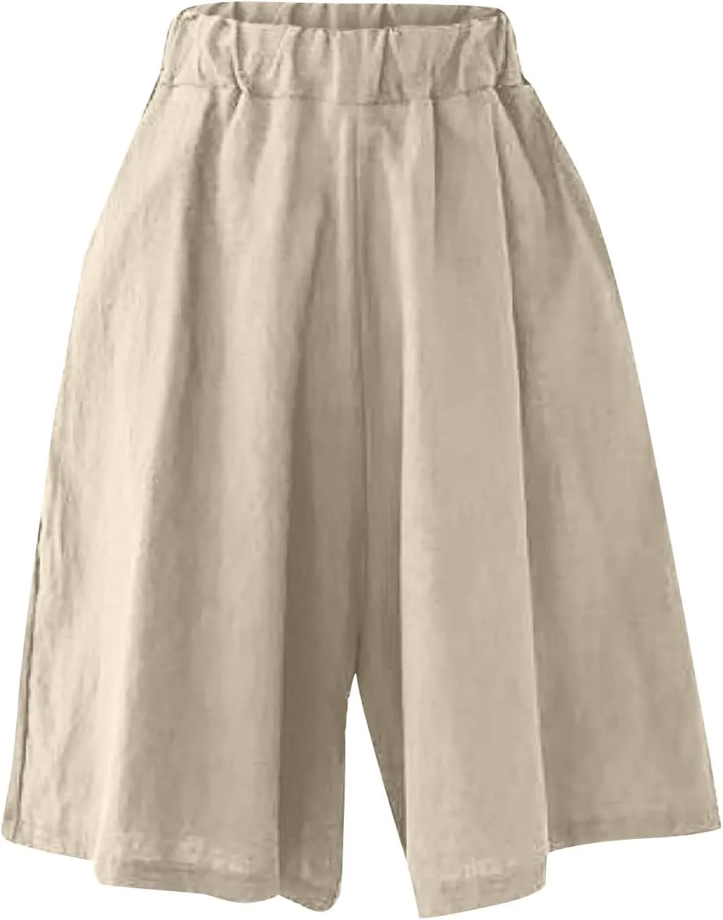 ADHOWBEW Womens Bermuda Shorts Knee Length Casual Sporty Walking Elastic Loose Lounge Beach Summer High Waisted Shorts