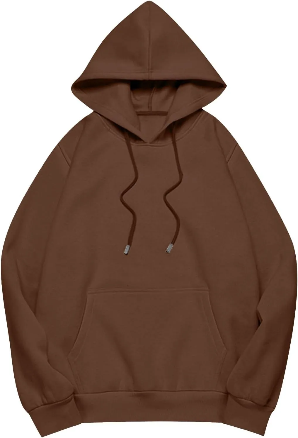 ADHOWBEW Womens Hoodies 2024 Fashion Oversized Drop Shoulder Long Sleeve Drawstring Sweatshirt Pullover with Pockets