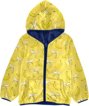 Aflyko Boys Fleece Coat Blue Zip-Up Hoodie Girls Outerwear Kids Hooded Jacket 3-10T