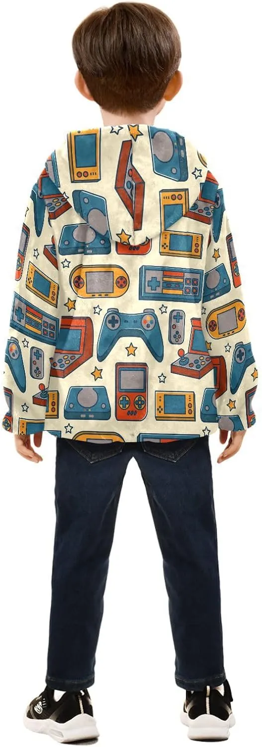 Aflyko Boys Fleece Coat Blue Zip-Up Hoodie Girls Outerwear Kids Hooded Jacket 3-10T