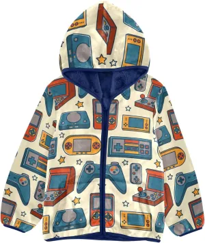 Aflyko Boys Fleece Coat Blue Zip-Up Hoodie Girls Outerwear Kids Hooded Jacket 3-10T