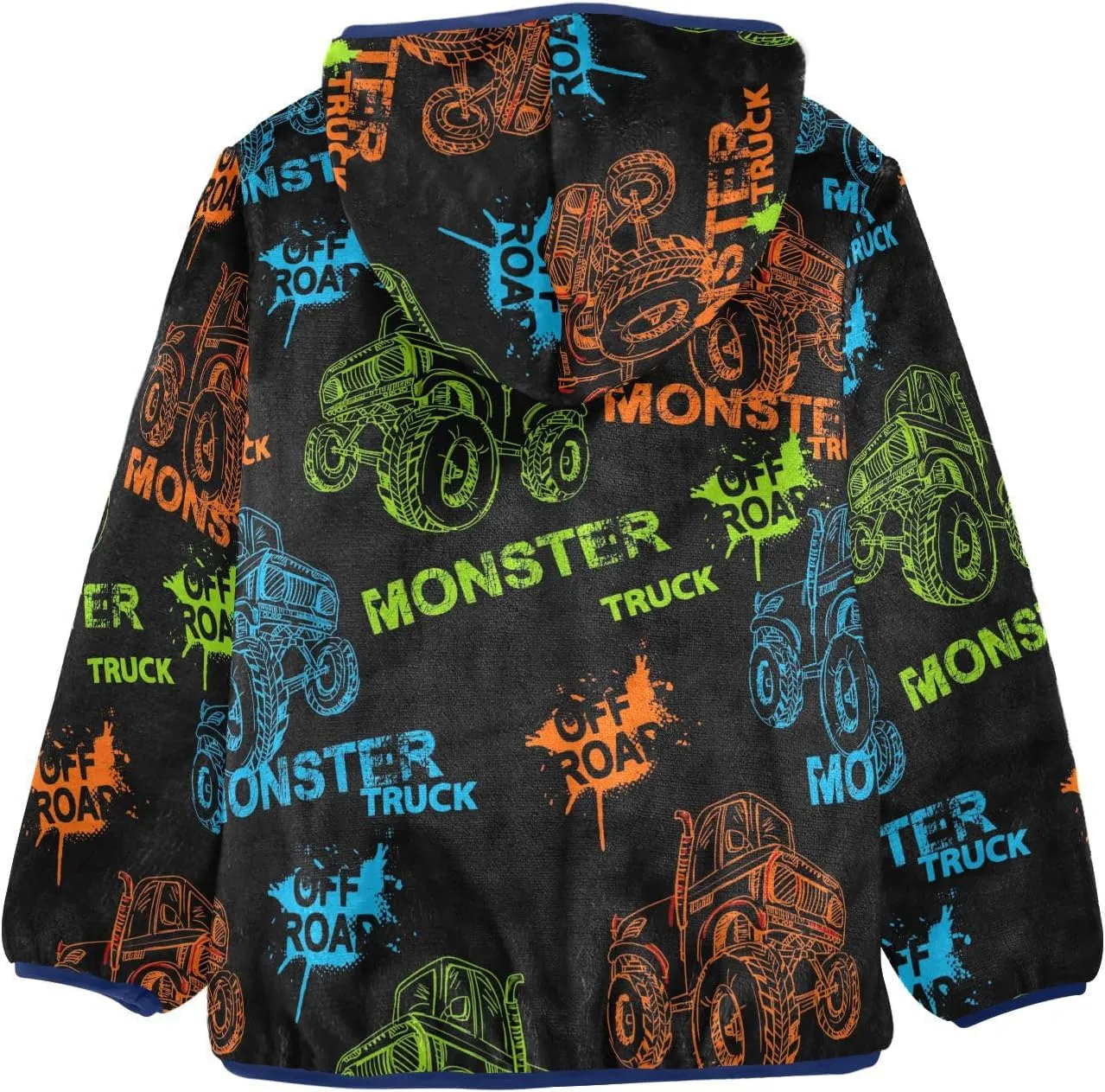 Aflyko Boys Fleece Coat Blue Zip-Up Hoodie Girls Outerwear Kids Hooded Jacket 3-10T