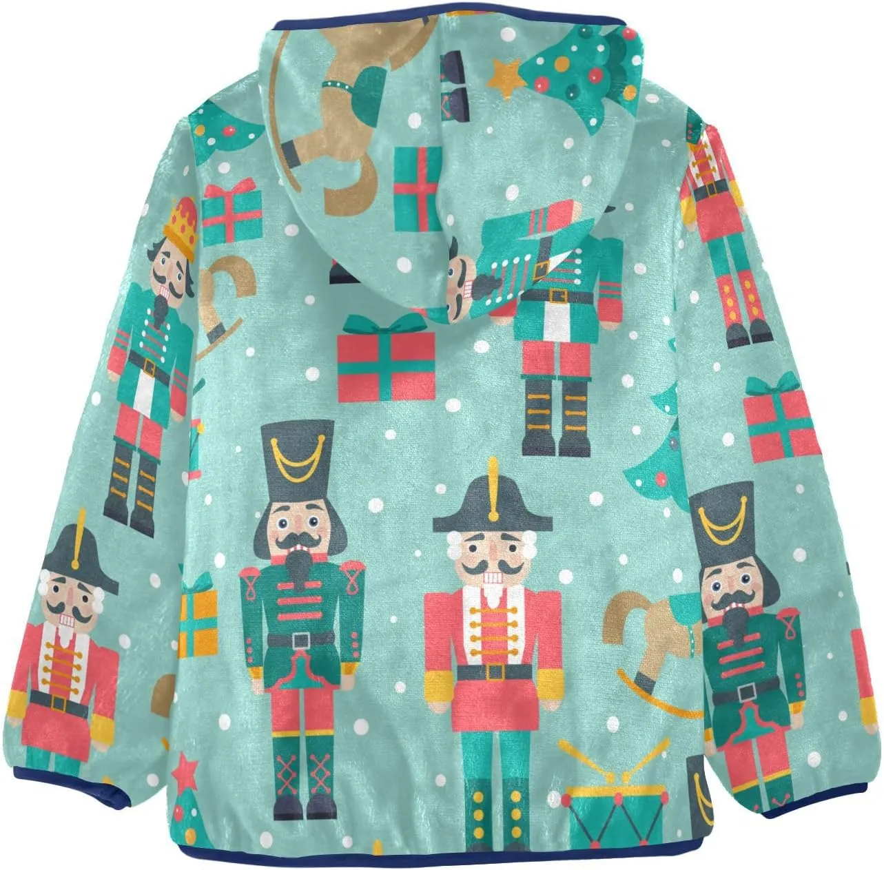 Aflyko Cute Boys Fleece Coat Blue Zip-Up Hoodie Girls Outerwear Kids Hooded Jacket 3-10T