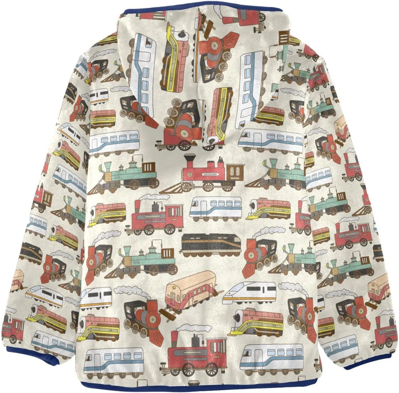 Aflyko Cute Boys Fleece Coat Blue Zip-Up Hoodie Girls Outerwear Kids Hooded Jacket 3-10T
