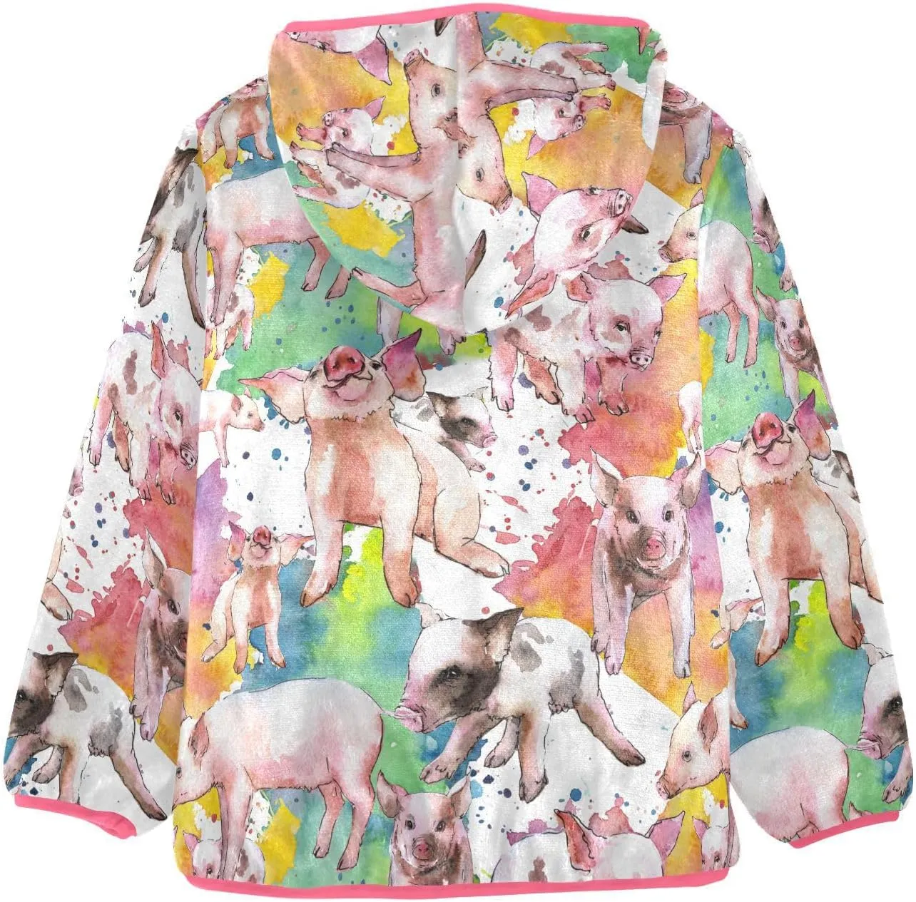 Aflyko Girls Fleece Coat Zip-Up Hoodie Warm Outerwear Kids Hooded Jacket 3-10T