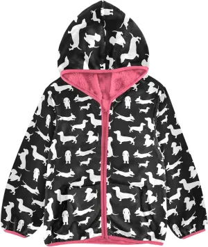 Aflyko Girls Fleece Coat Zip-Up Hoodie Warm Outerwear Kids Hooded Jacket 3-10T