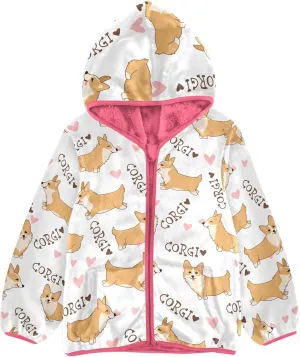 Aflyko Girls Fleece Coat Zip-Up Hoodie Warm Outerwear Kids Hooded Jacket 3-10T