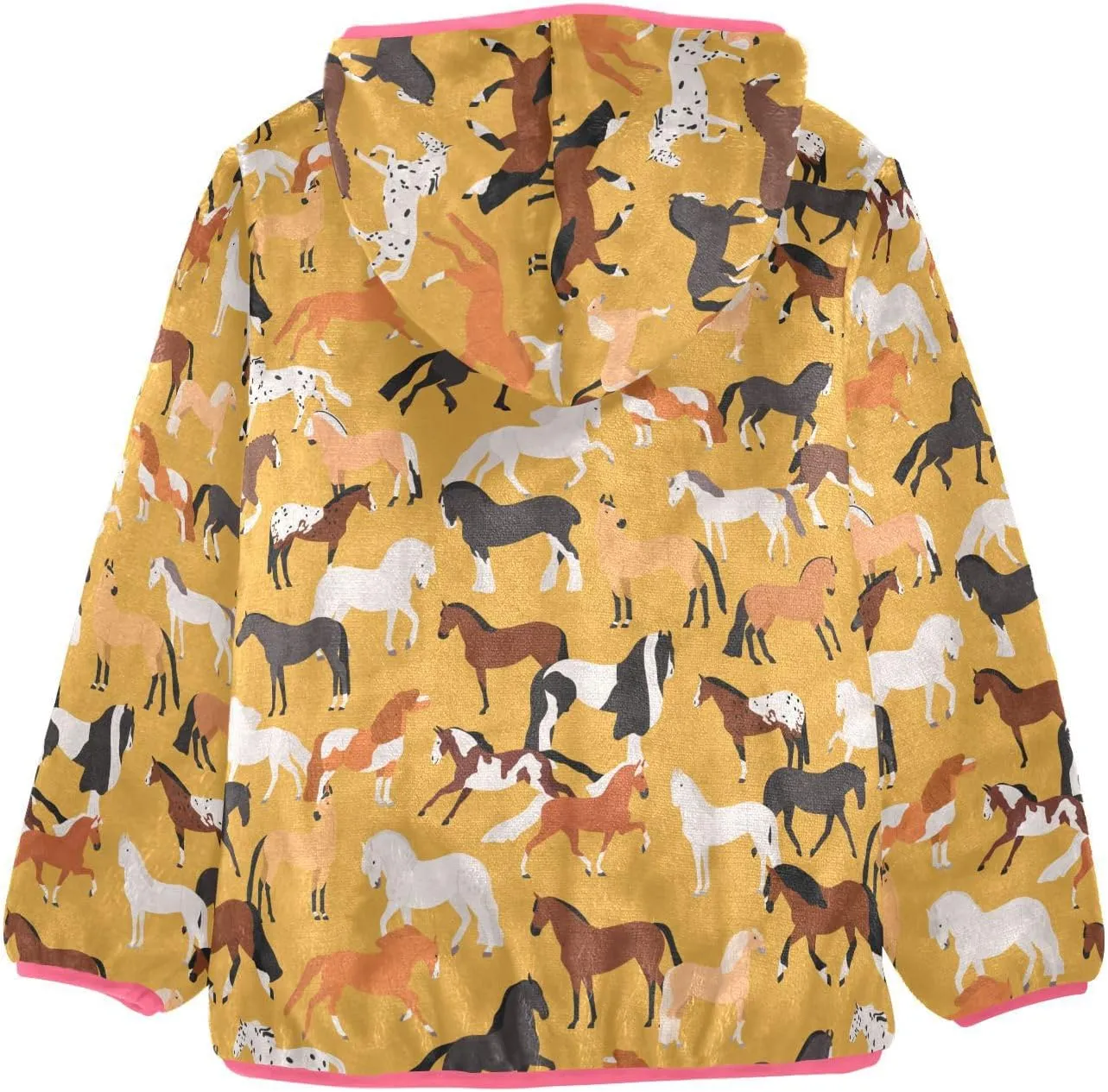 Aflyko Girls Fleece Coat Zip-Up Hoodie Warm Outerwear Kids Hooded Jacket 3-10T