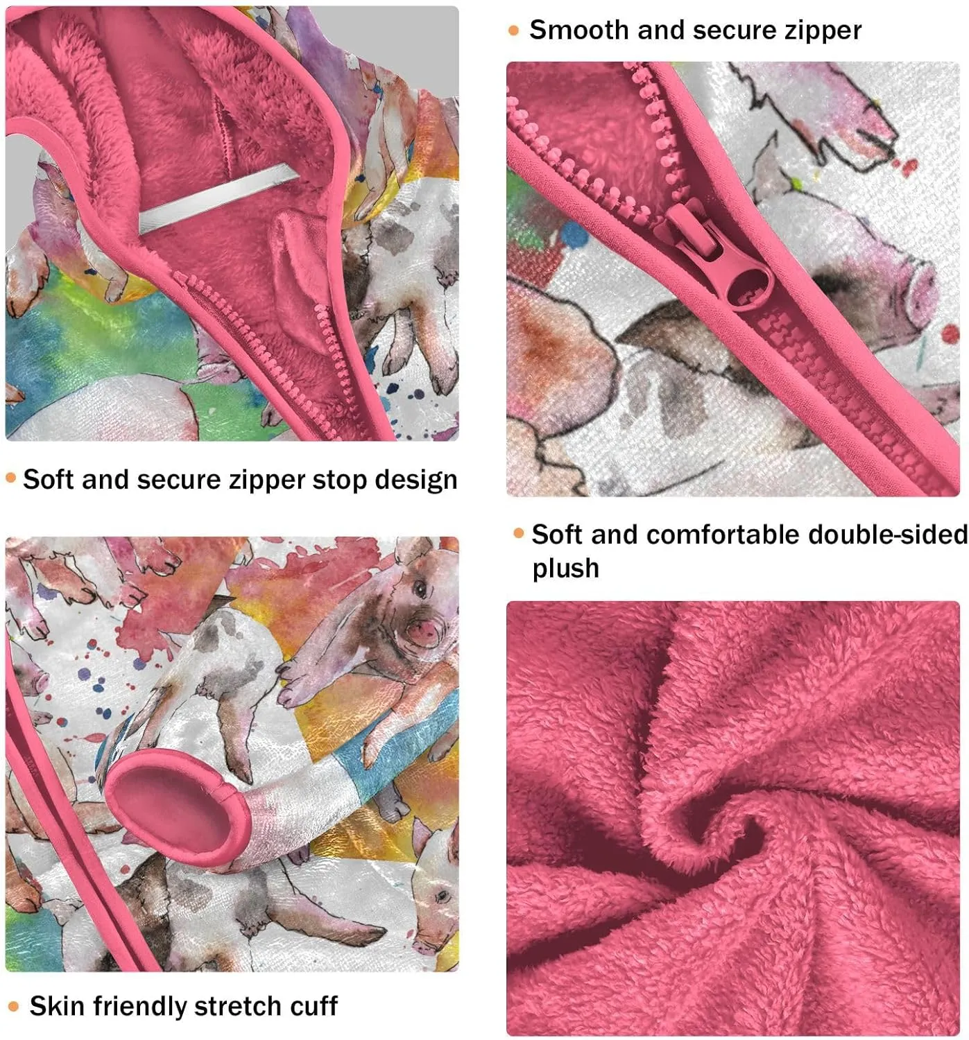 Aflyko Girls Fleece Coat Zip-Up Hoodie Warm Outerwear Kids Hooded Jacket 3-10T