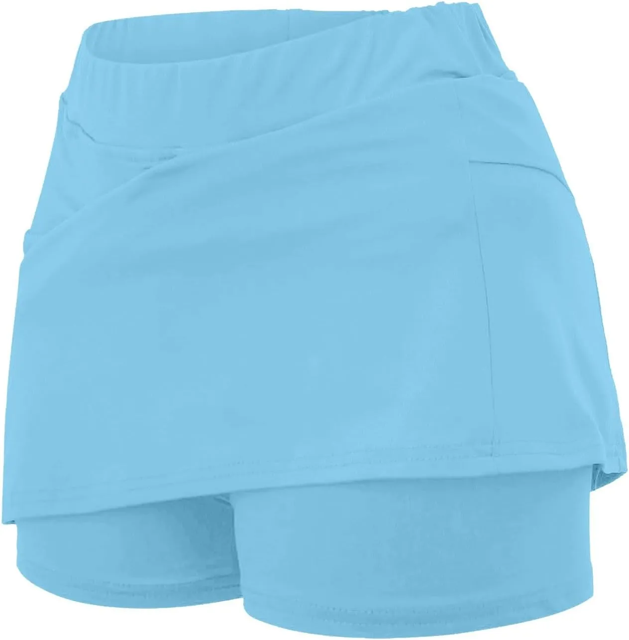 aihihe Golf Skirts for Women Tummy Control Long Womens Biker Shorts with Pockets Running Shorts Men 5 inch
