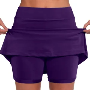aihihe Golf Skirts for Women Tummy Control Pleated Padded Bike Shorts Women 5 inch Inseam Plus Size Pleated Skorts for Women