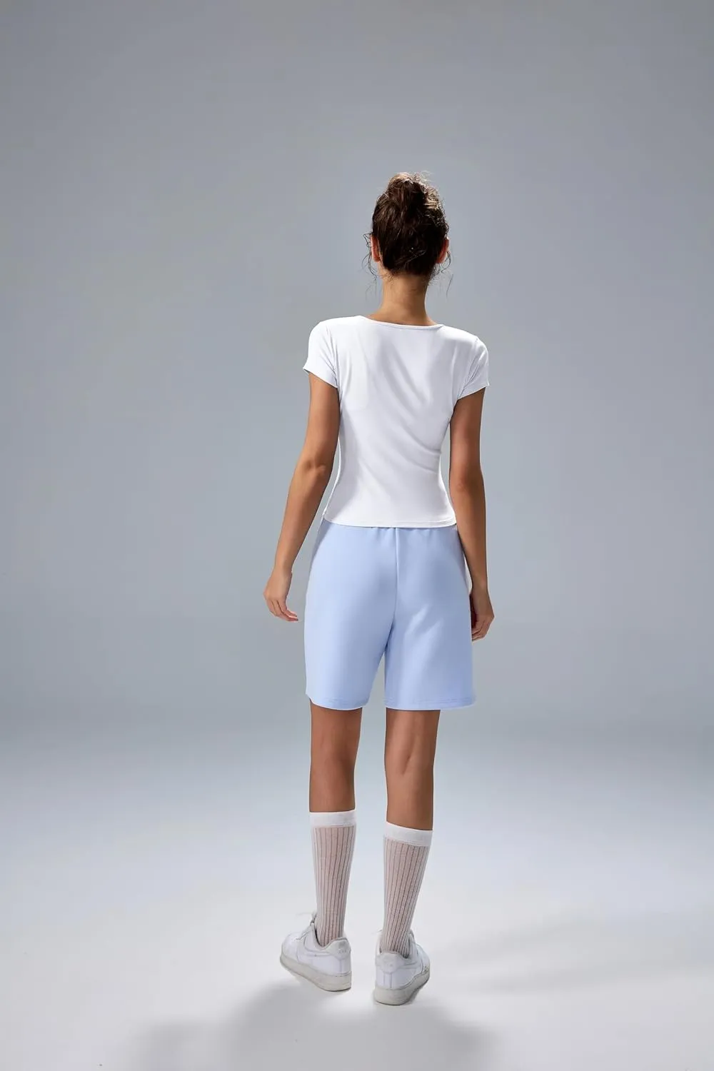 altiland Scoop Neck Workout T Shirt for Woman, Ultra-Soft Quick Dry Athletic Tee Yoga Running Cropped Short Sleeve Tops