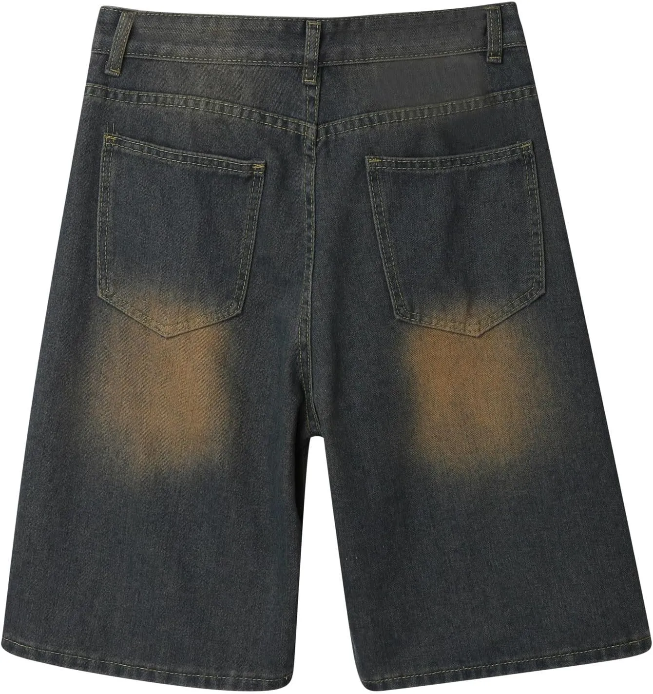 Baggy Jean Shorts for Men Summer Casual Loose Fit Y2K Hip Hop Wide Leg Denim Shorts Trendy Outfits
