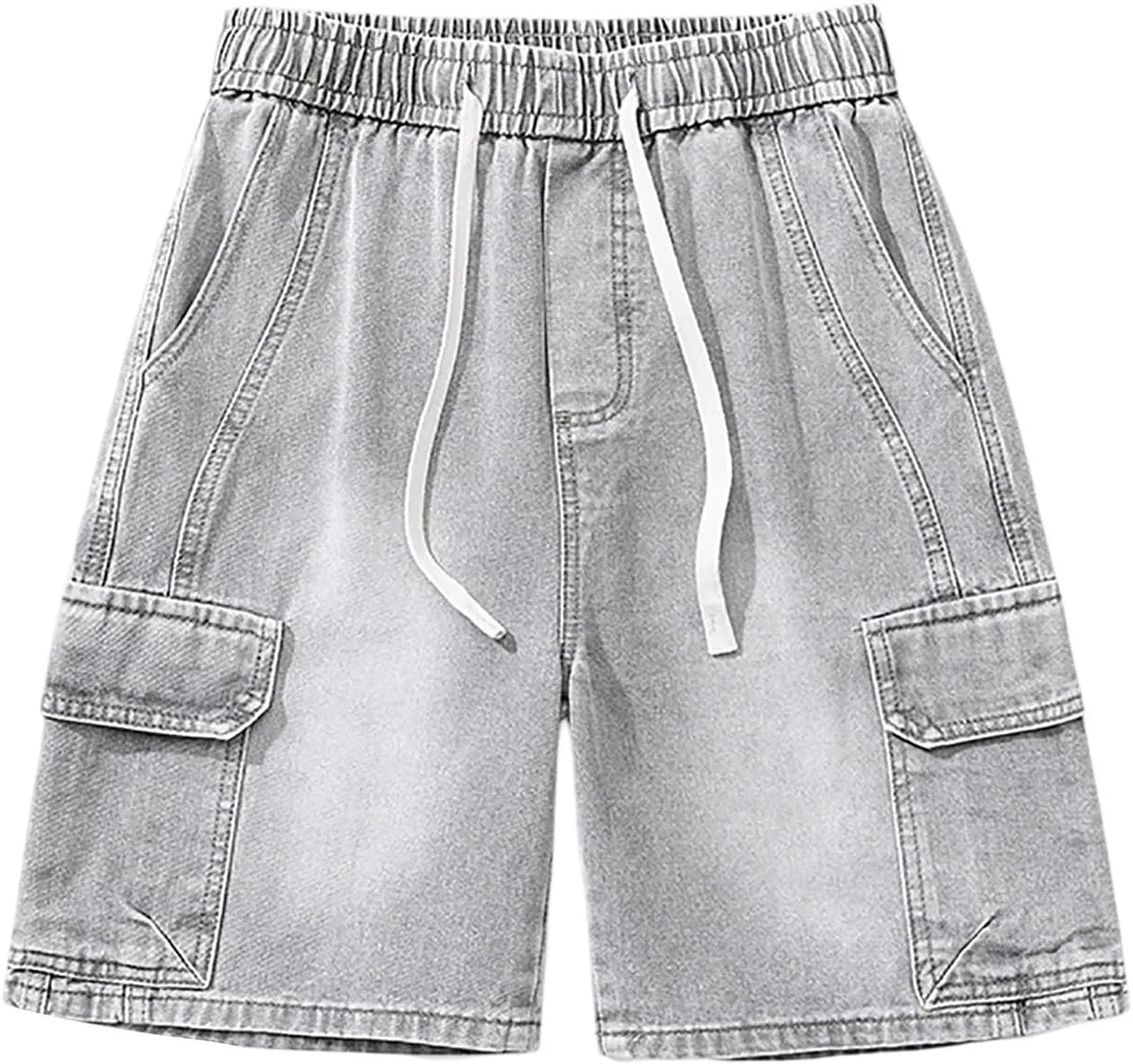 Baggy Jean Shorts for Men Summer Casual Loose Fit Y2K Hip Hop Wide Leg Denim Shorts Trendy Outfits
