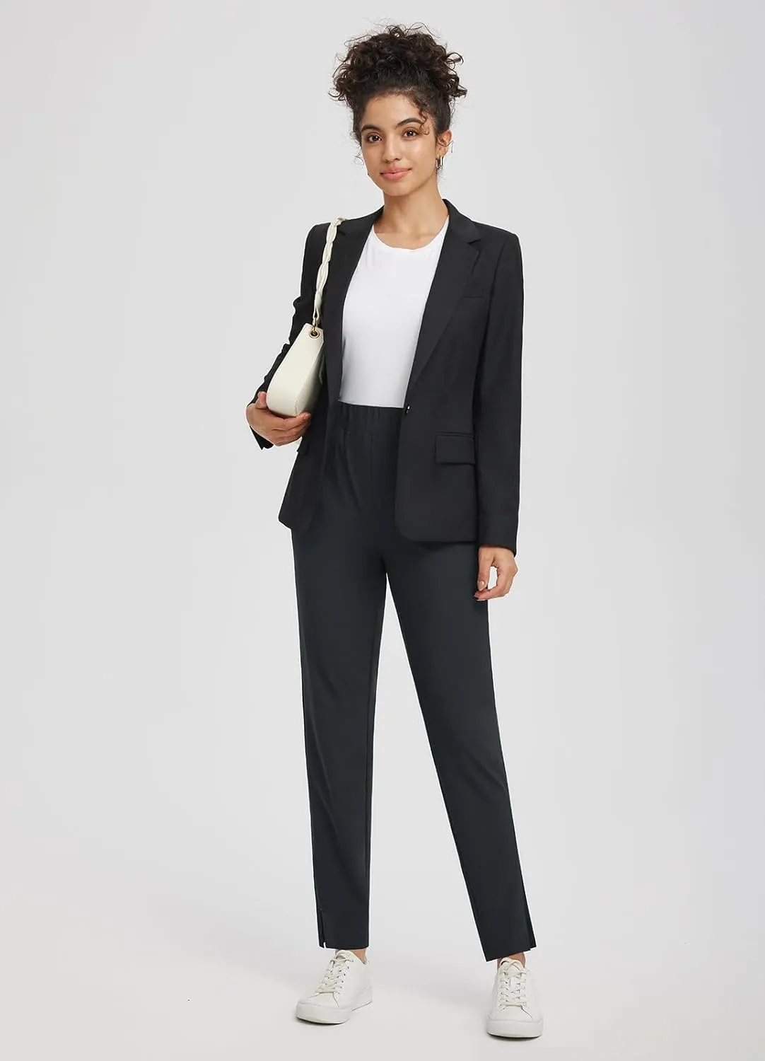 baleaf Women's Pants with Zipper Pockets Stretch Golf Pants High Waist Travel Athletic Work Casual UPF50 