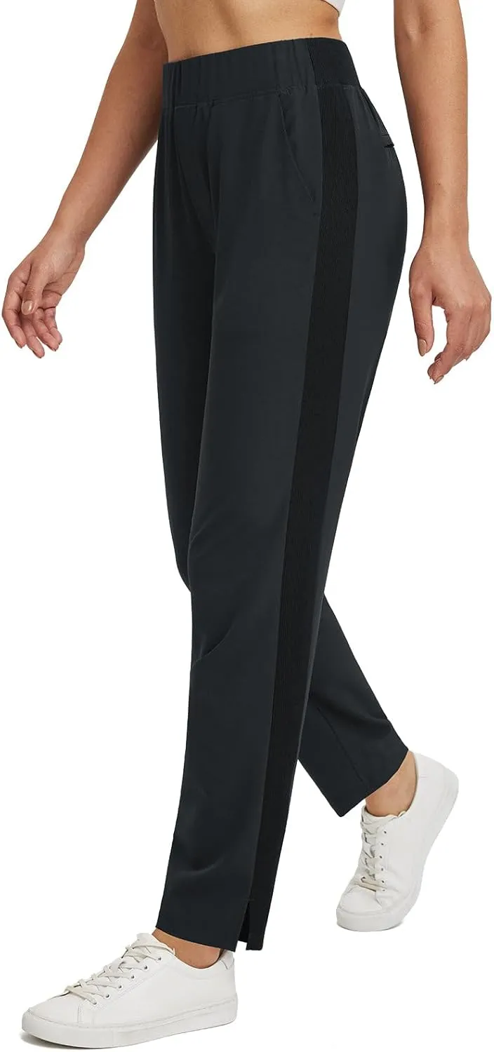 baleaf Women's Pants with Zipper Pockets Stretch Golf Pants High Waist Travel Athletic Work Casual UPF50 