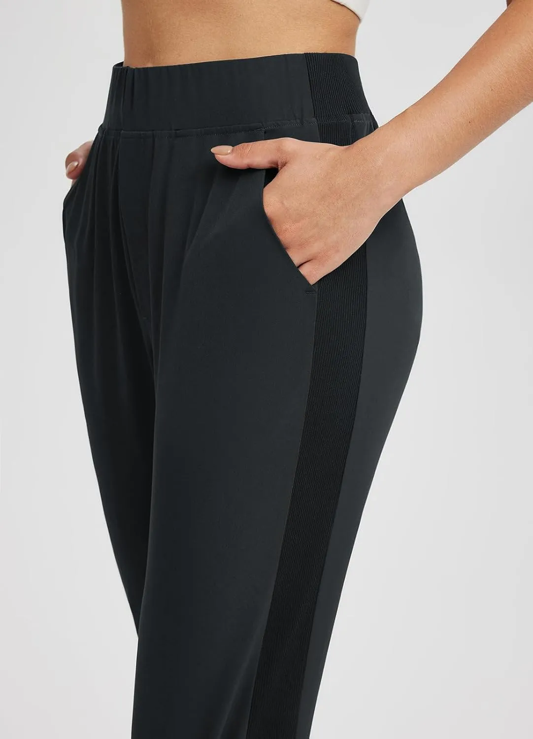 baleaf Women's Pants with Zipper Pockets Stretch Golf Pants High Waist Travel Athletic Work Casual UPF50 