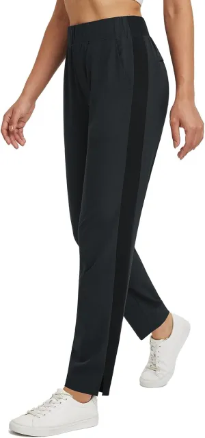 baleaf Women's Pants with Zipper Pockets Stretch Golf Pants High Waist Travel Athletic Work Casual UPF50 