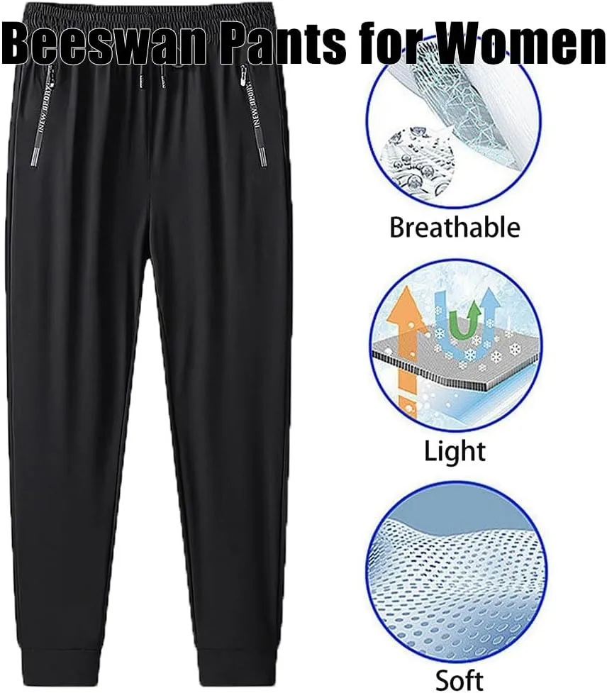 Beeswan Pants for Women, 2025 New Stretchactive - Women's Ultra Stretch Breathable Casual Pants, Quick Drying Fit