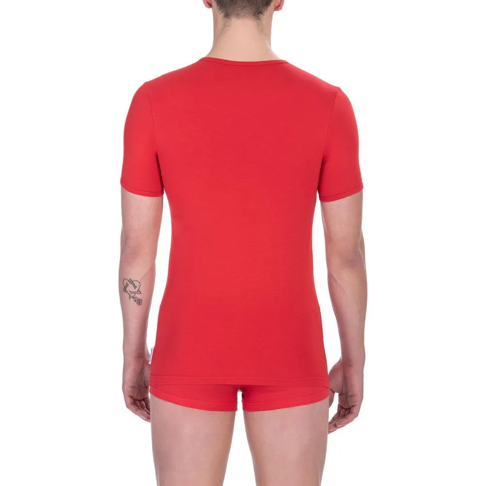 Bikkembergs "Red Cotton Men's T-Shirt"