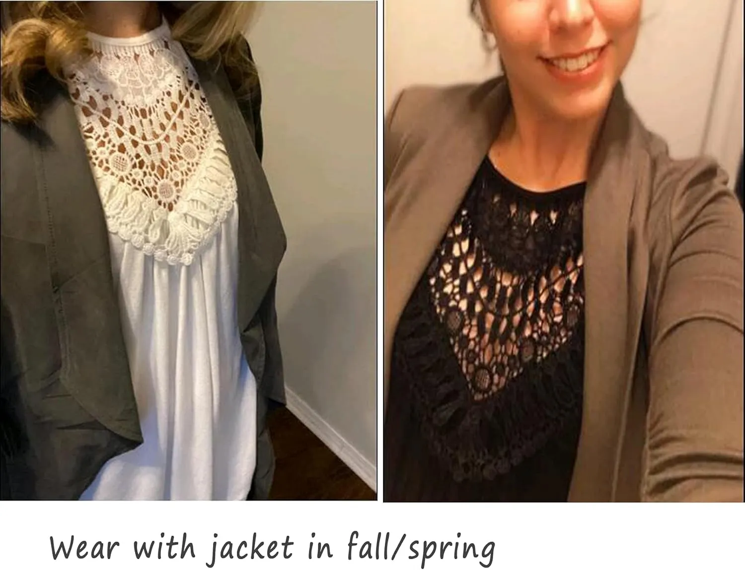 Bluetime Halter Tops for Women Sexy Sleeveless Lace Crochet Dressy Flowy Tank Top Cute Summer Shirts