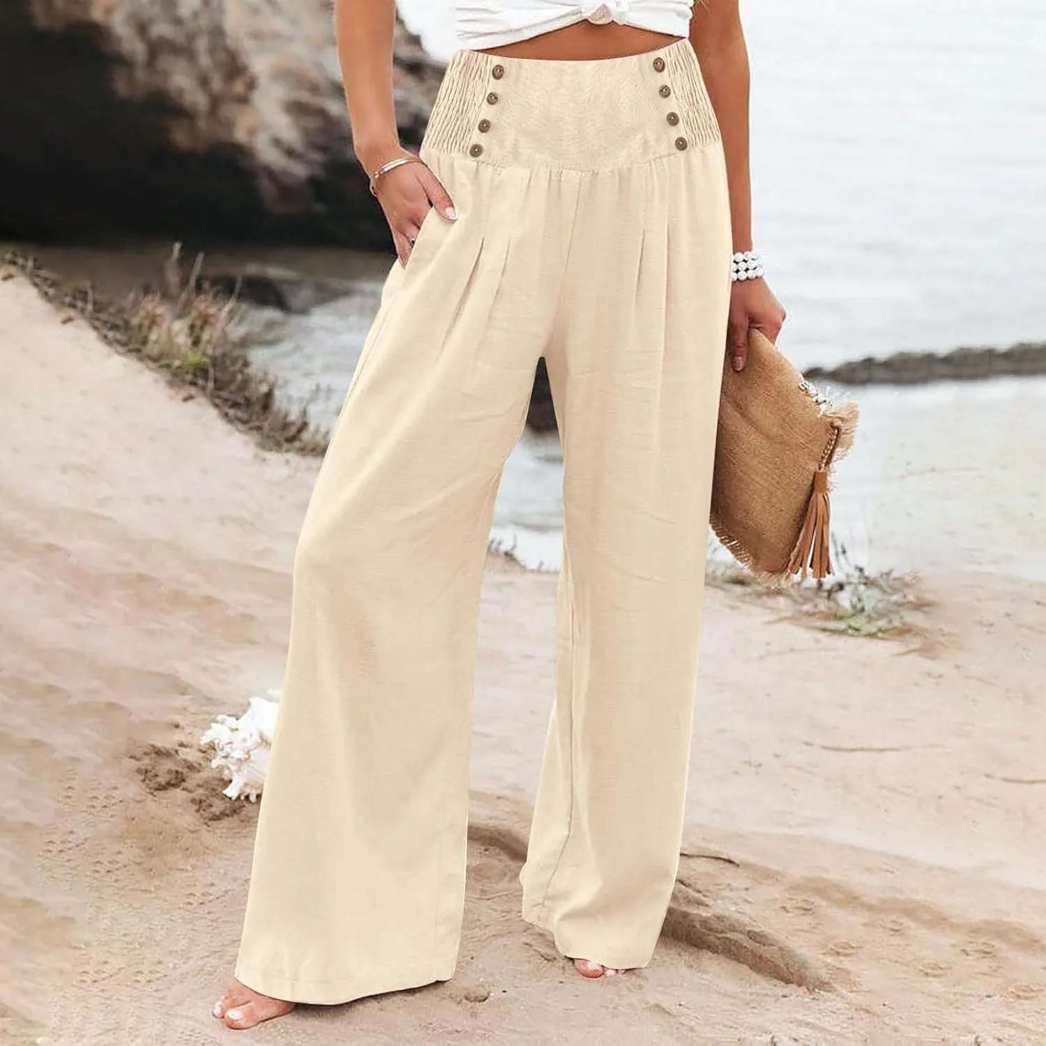 Bootcut Jeans for Women Winter Colorful Work Jeans with Pockets Solid Color Water Resistant