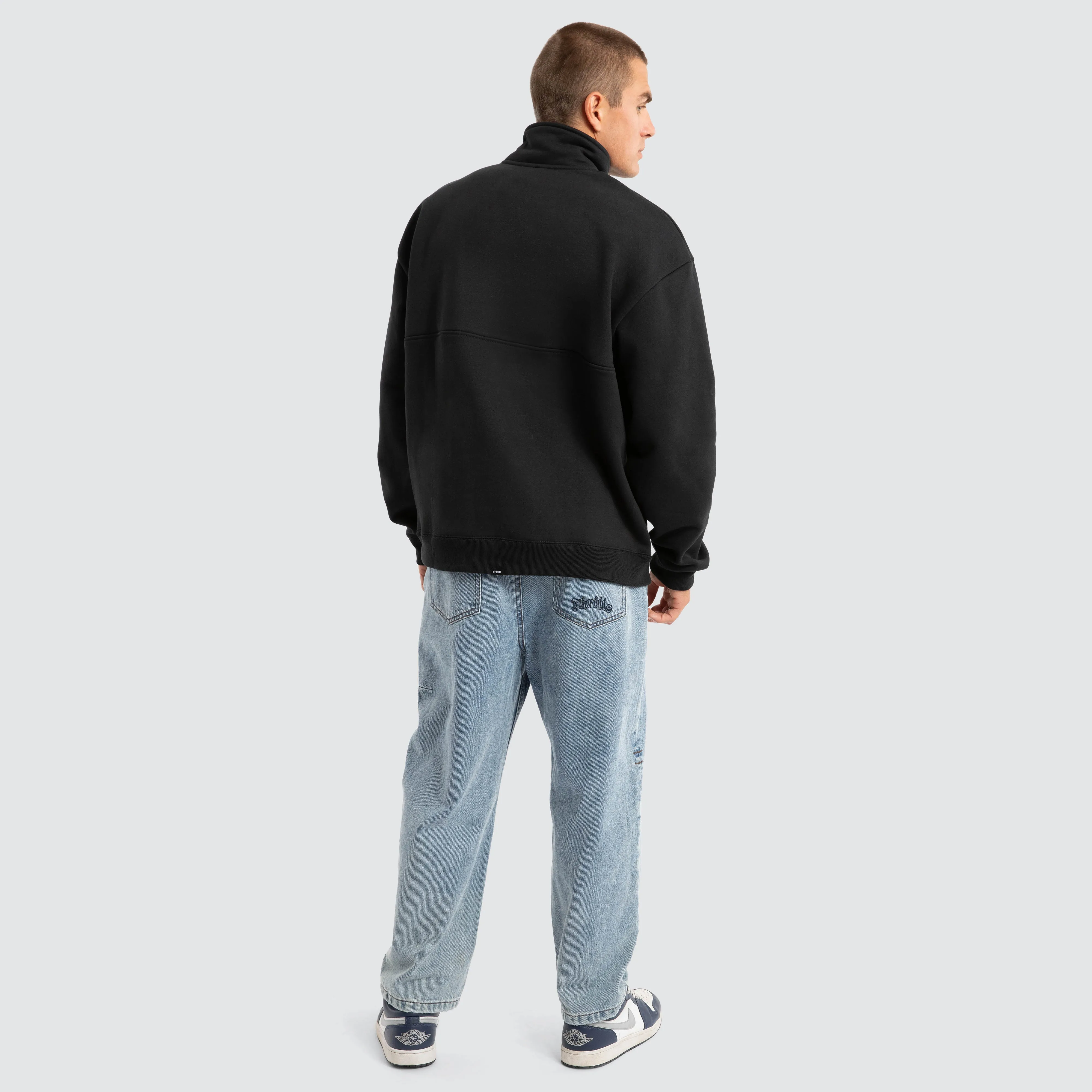 Born To Fly Quarter Zip Fleece Black