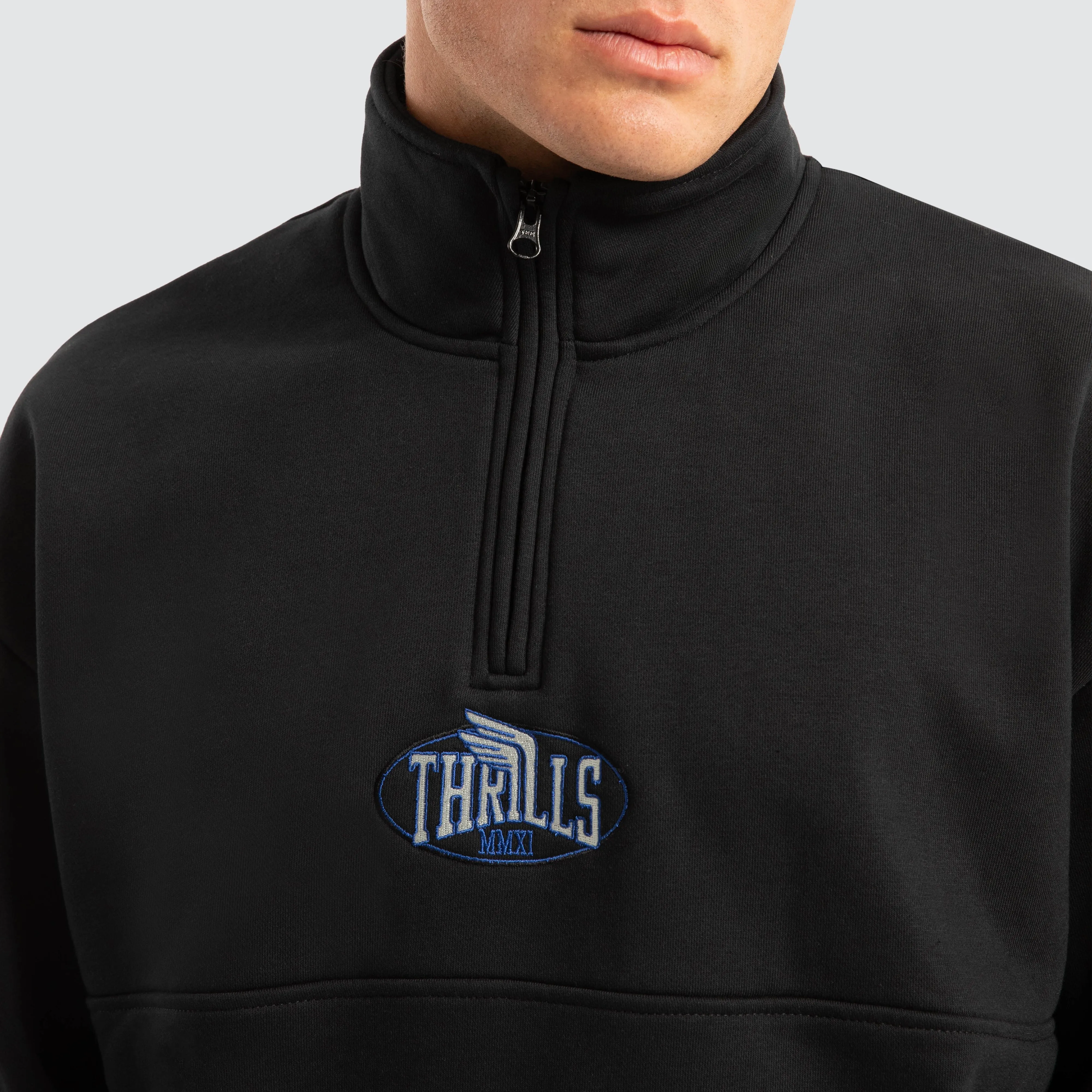 Born To Fly Quarter Zip Fleece Black