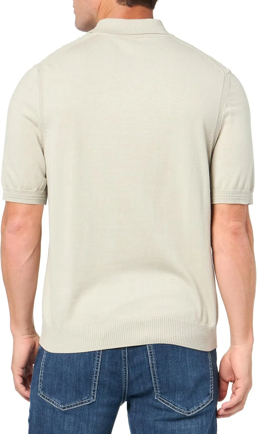 BOSS Men's Plain Knit Chest Logo Sweater