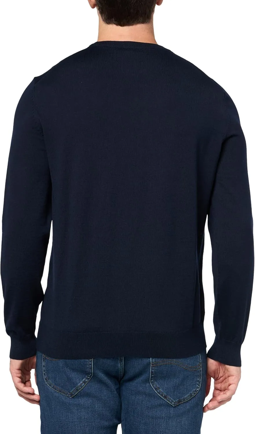 BOSS Men's Small Logo Wool Pullover Sweater