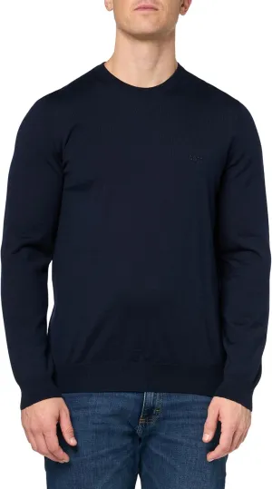 BOSS Men's Small Logo Wool Pullover Sweater