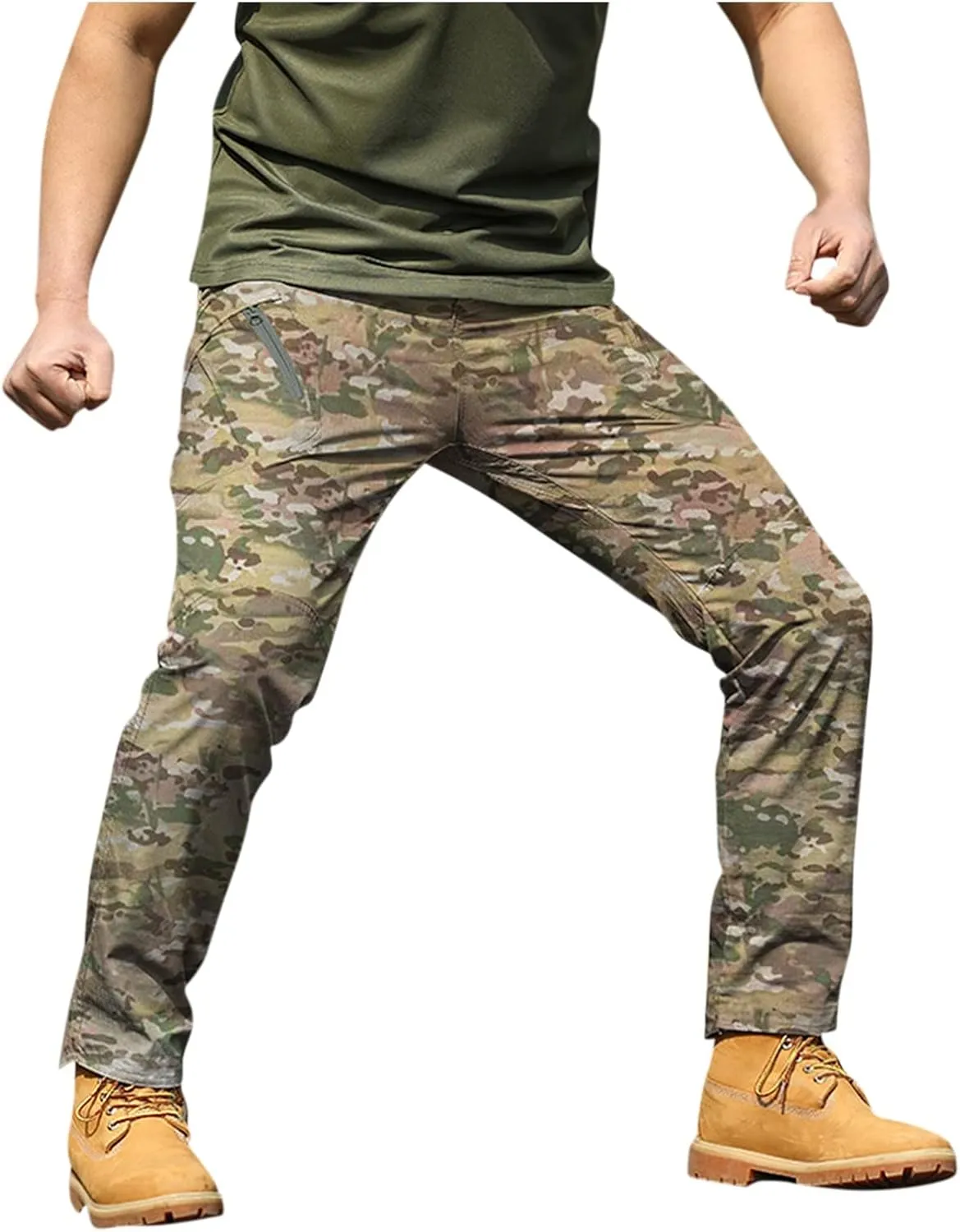 Cargo Pants for Men Multi Pockets Pants Casual Relaxed Fit Ripstop Hiking Pants Tactic Trousers