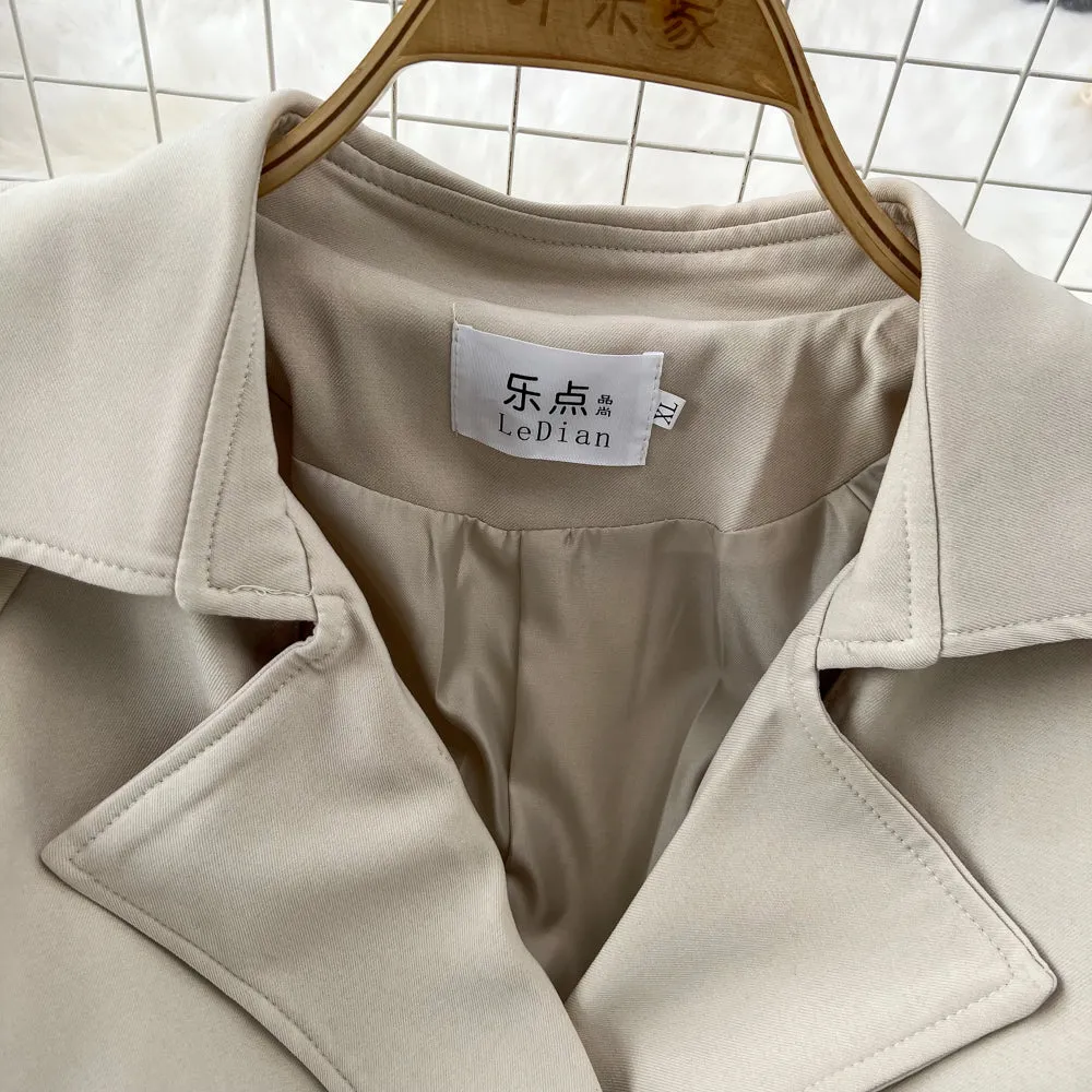 Casual Loose Lace-up Trench Coat