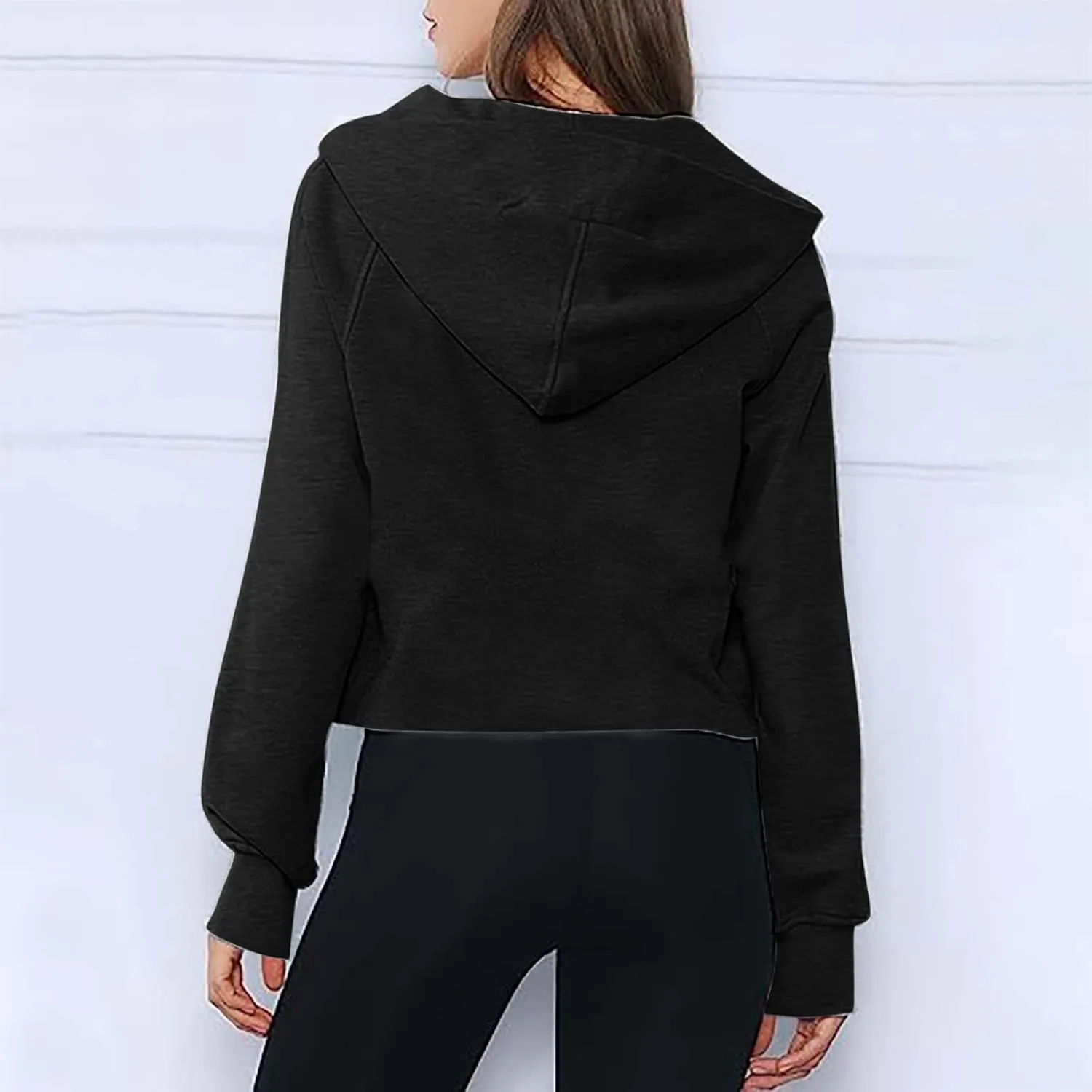 Ceboyel Womens Quarter Zip Sweatshirt 2023 Fleece Oversized Sweaters Cropped Pullover Hoodies Fall Trendy Outfits Clothing