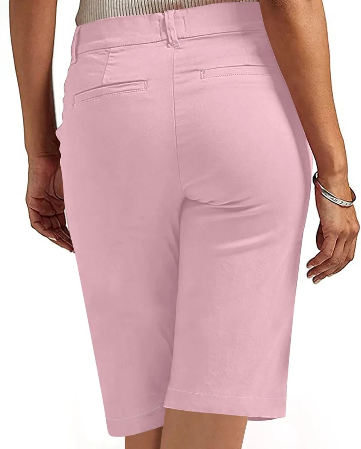 Chino Shorts for Women Dressy Casual 2025 Summer High Waisted Bermuda Shorts Straight Leg Hiking Vacation Outfits