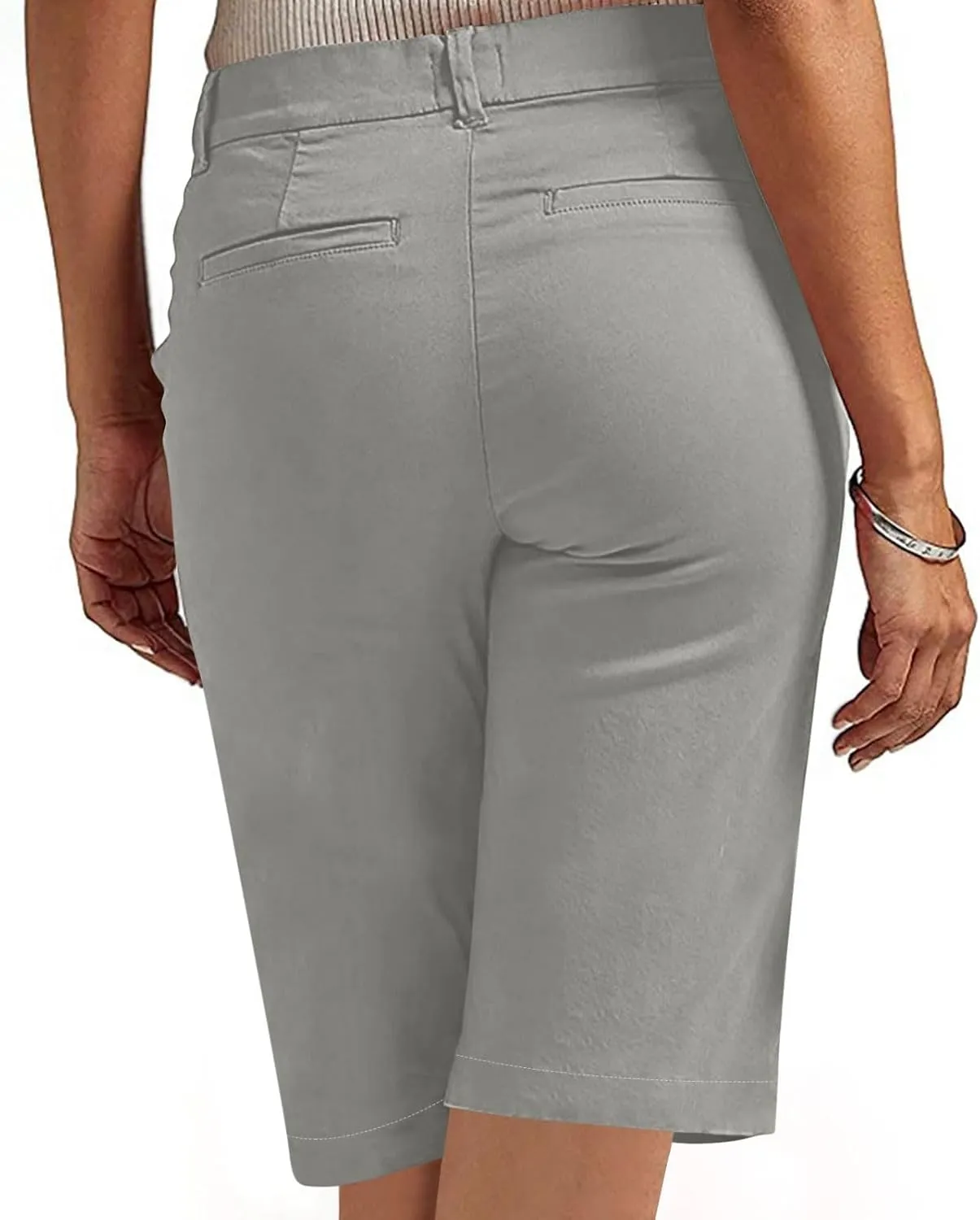 Chino Shorts for Women Dressy Casual 2025 Summer High Waisted Bermuda Shorts Straight Leg Hiking Vacation Outfits