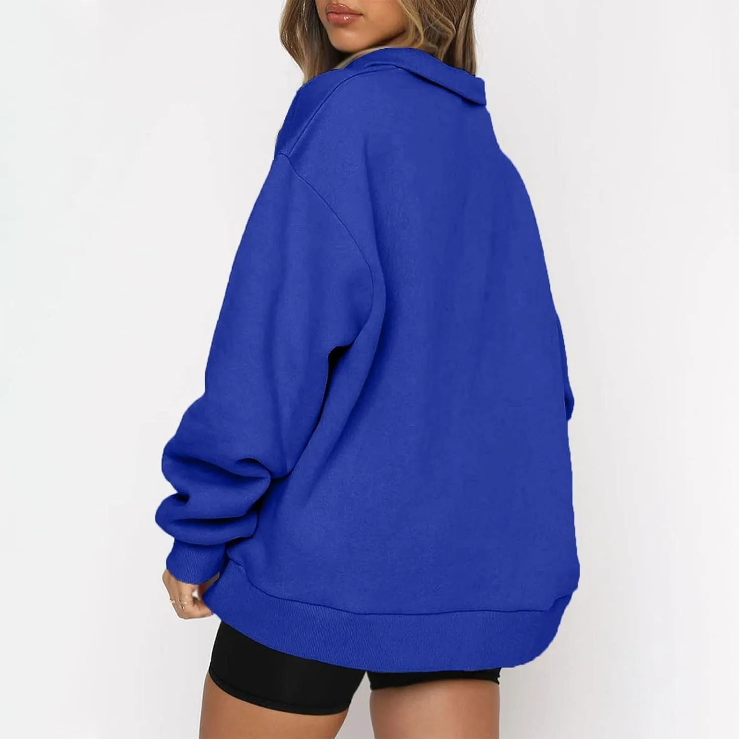 COTECRAM Women Oversized Sweatshirts Hoodies Half Quarter Zip Pullover Long Sleeve Sweaters Teen Girls Fall Y2k Clothes