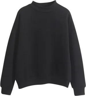 Crewneck Fleece Sweatshirts For Women Cute Fall Fashion Outfits Long Sleeve Oversized Sweatshirt Pullover Sweater