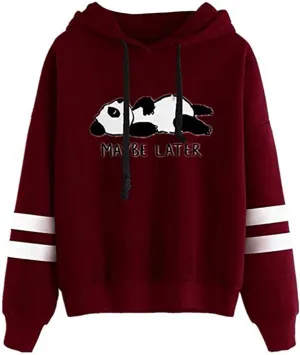 Cute Hoodies for Teen Girls Kawaii Panda Print Hoodies Pullover Tops Long Sleeve Hooded Sweatshirts for Teen Girls
