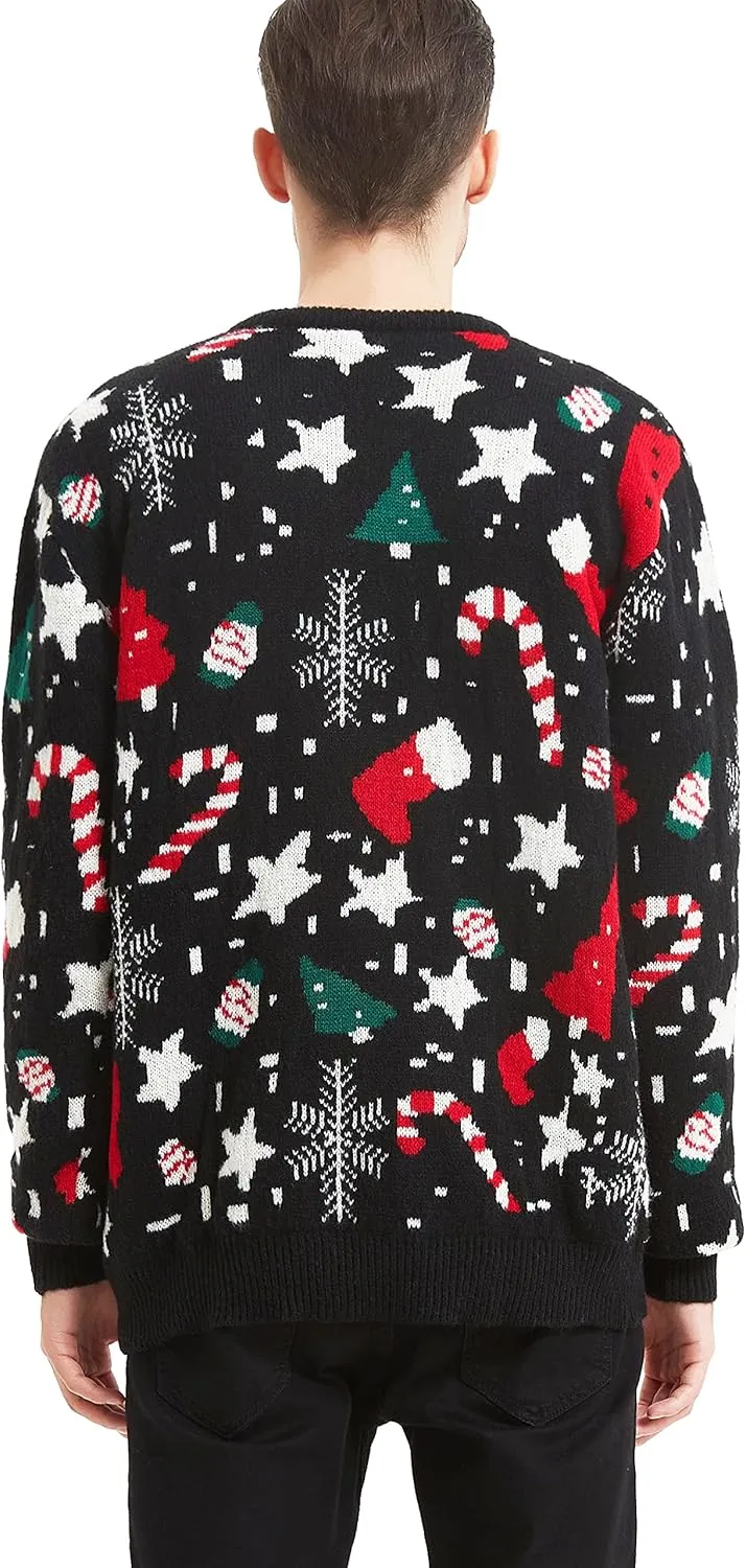 *daisysboutique* Men's Holiday Reindeer Snowman Santa Snowflakes Sweater