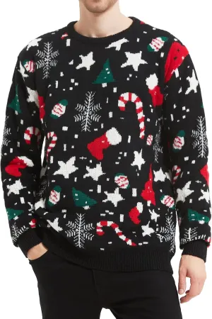 *daisysboutique* Men's Holiday Reindeer Snowman Santa Snowflakes Sweater