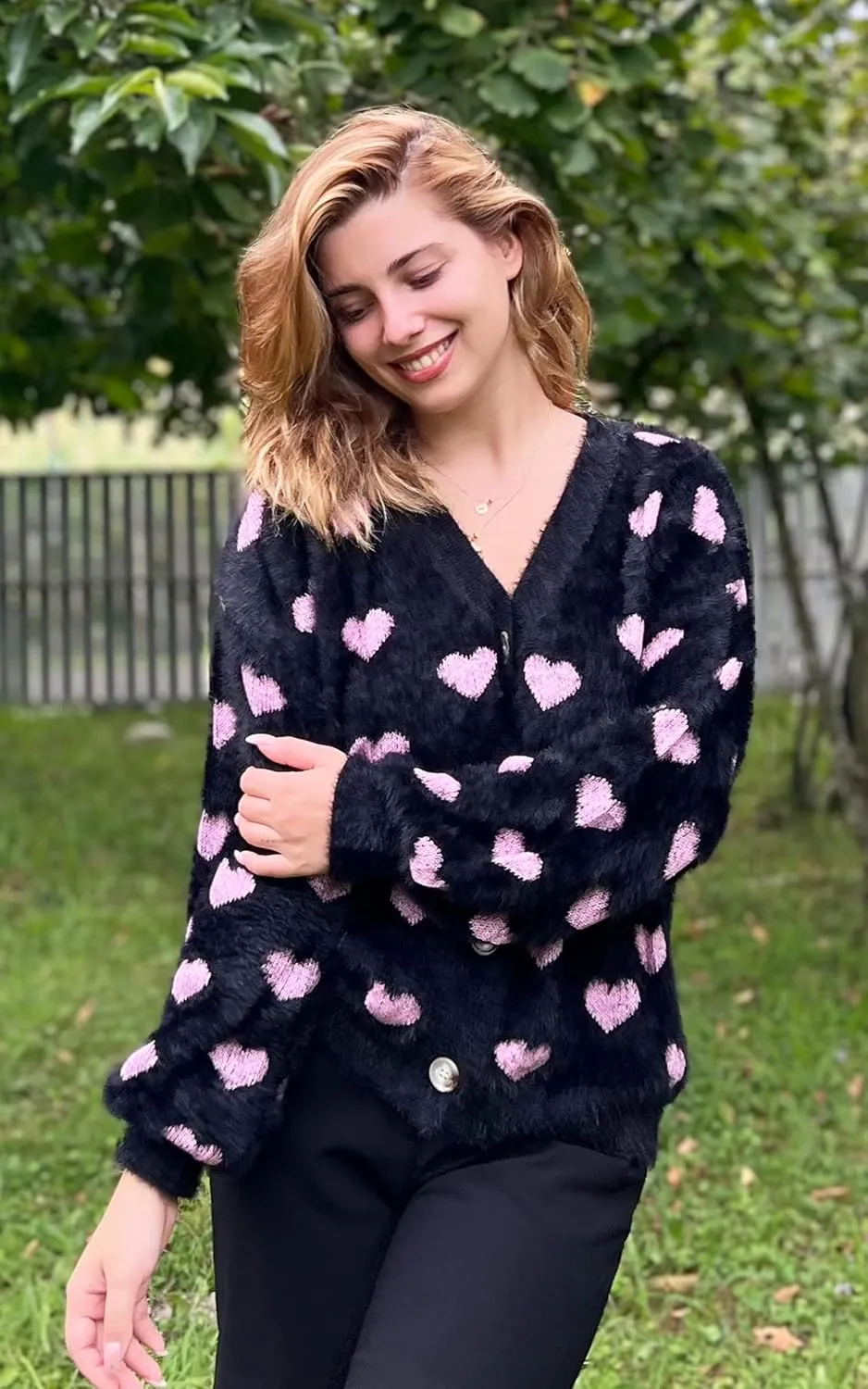 ECOWISH Women Floral Cropped Cardigan: Fall Long Sleeve Open Front Fuzzy Daisy Print Knit Sweaters Casual Y2k Outerwear