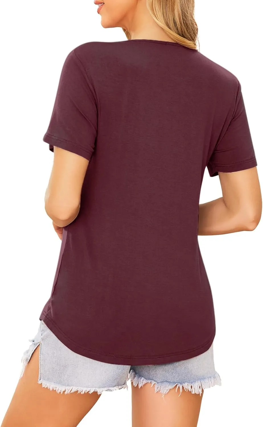 Ekouaer Women's Maternity Shirts Short Sleeves Nursing Tops 3 Pack Double Laye Breastfeeding Tees Pregnancy Clothes S-XXL