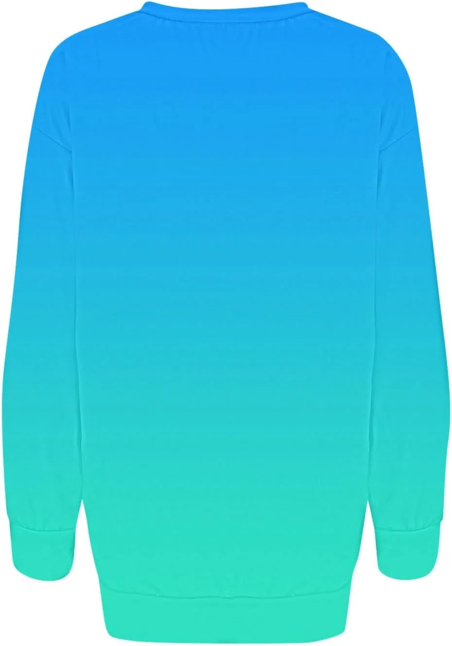 Fall Neon Gradient Women Sweat Shirts Casual Crew Neck Sweatshirts Loose Oversized Long Sleeve Pullover Tops