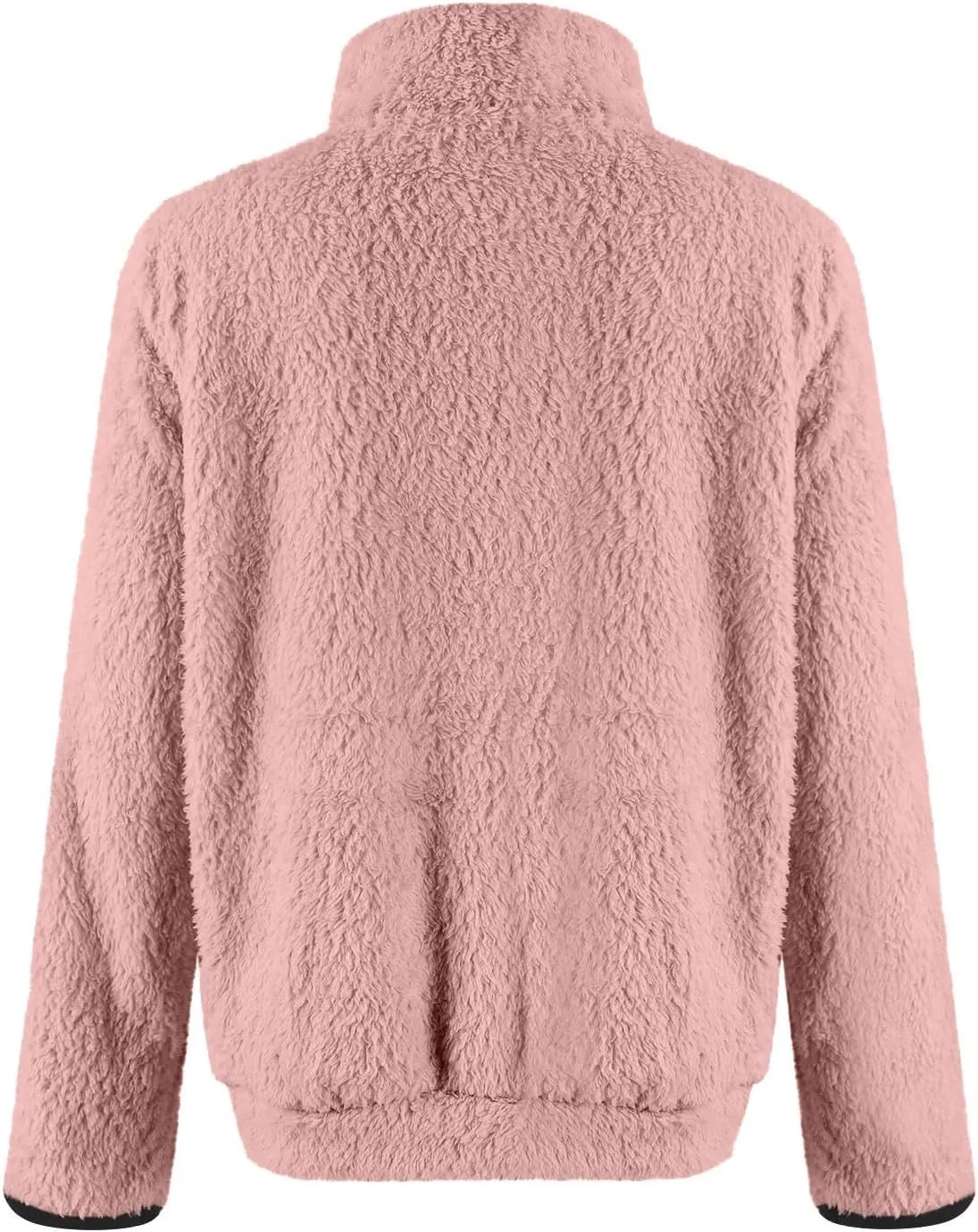 Fleece Sweatshirts for Women 2024 Fall Winter Half Zip Sweater Oversized Pullover Outfit Crewneck Hoodie with Pocket