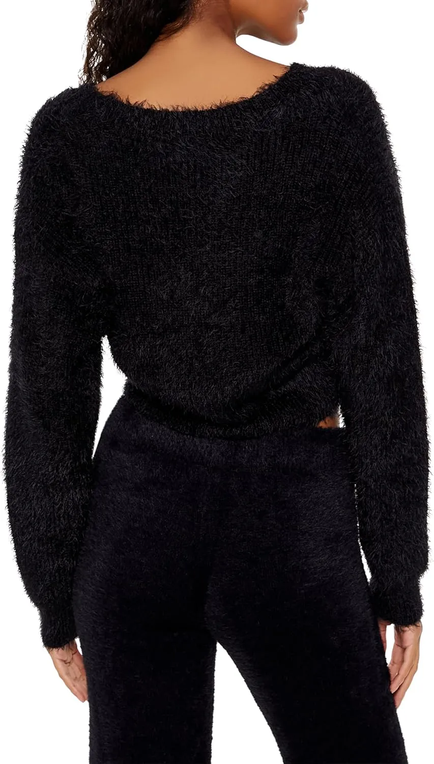 Forever 21 Women's Fuzzy Knit Cardigan Sweater